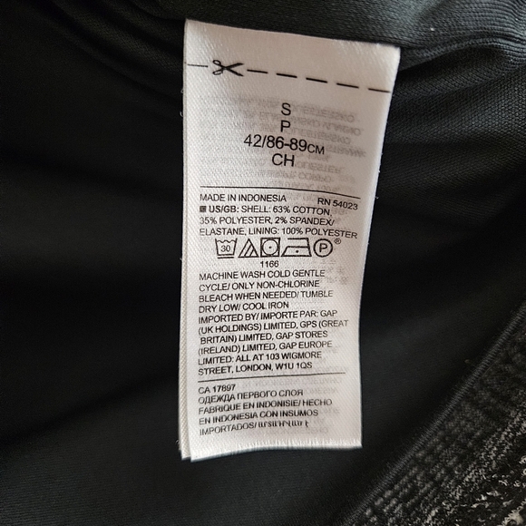 Banana Republic Small Shell Tank Top Black White Blouse Office Career Tweed - Picture 8 of 8